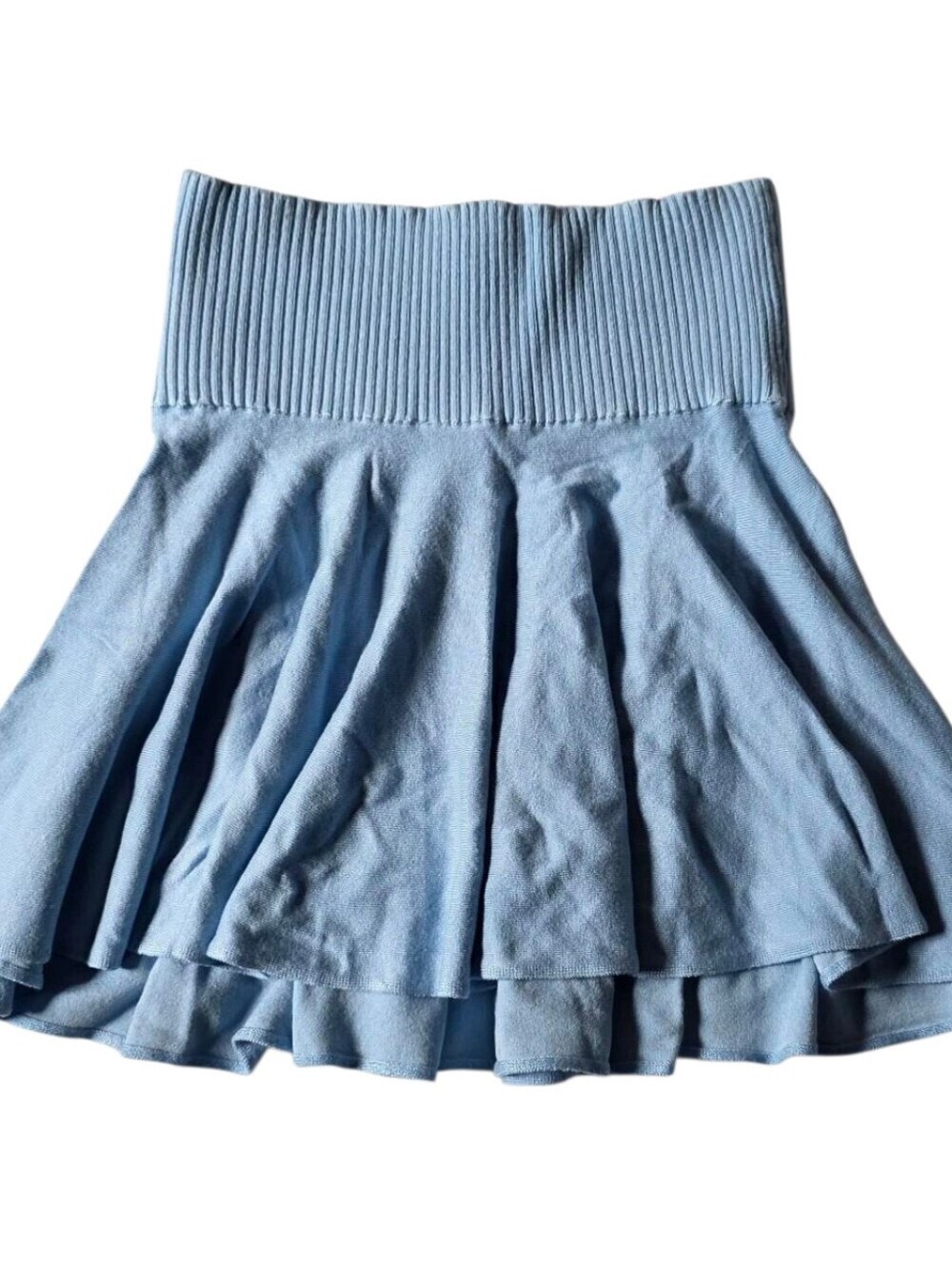 Frankies Bikinis cloud knit blue skirt